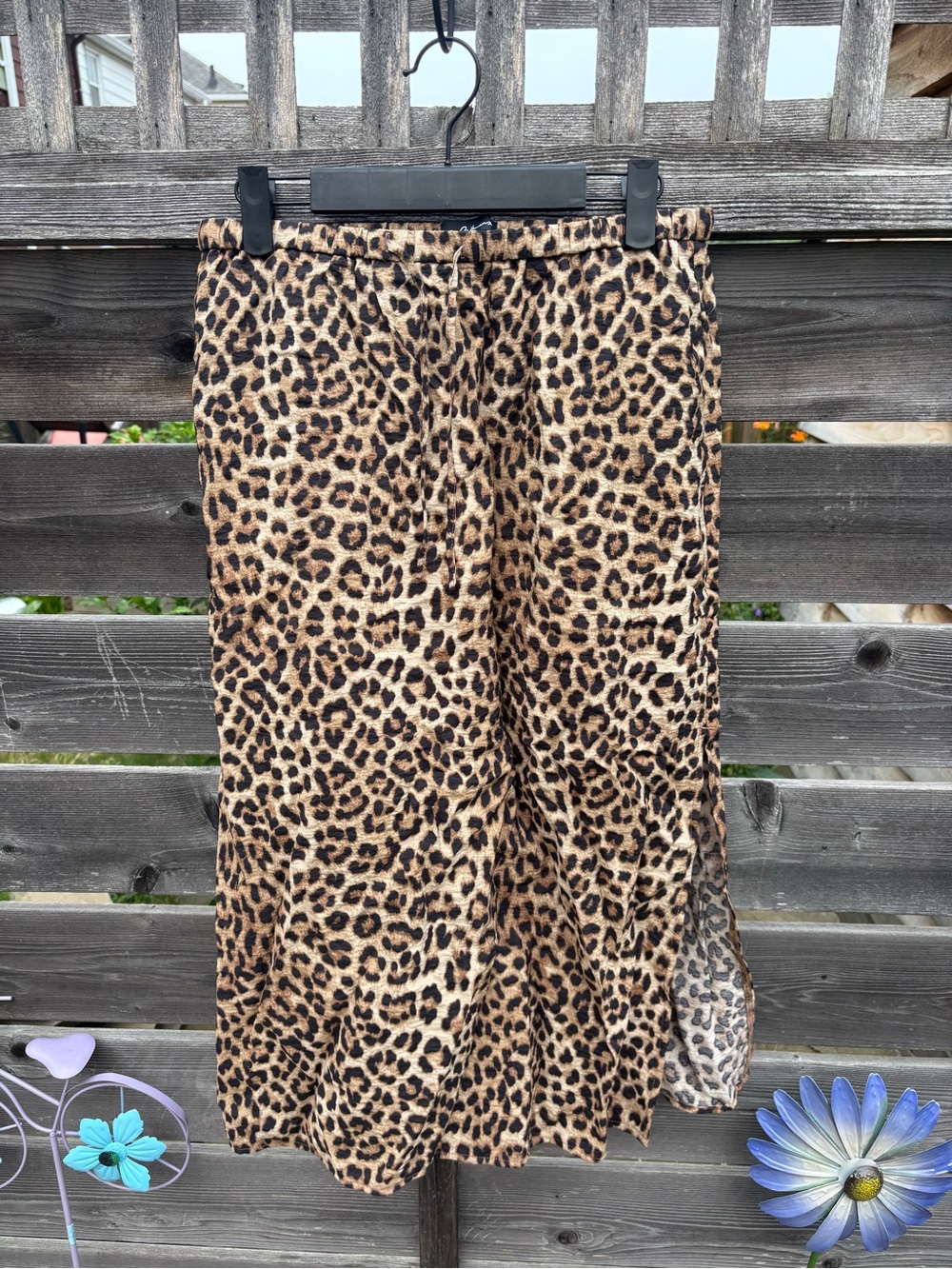 Leopard Print Midi Skirt